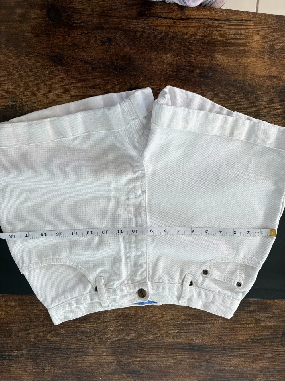 Vintage White High-Rise Denim Shorts
